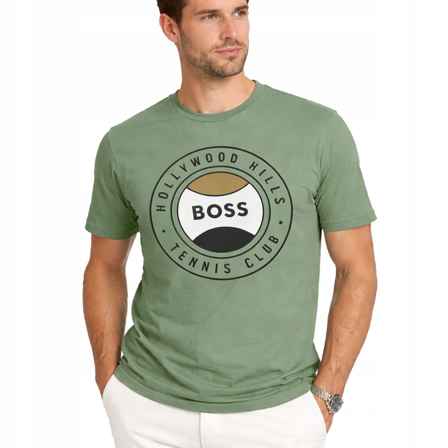 Pánské Tričko Boss 50486205 Zelená