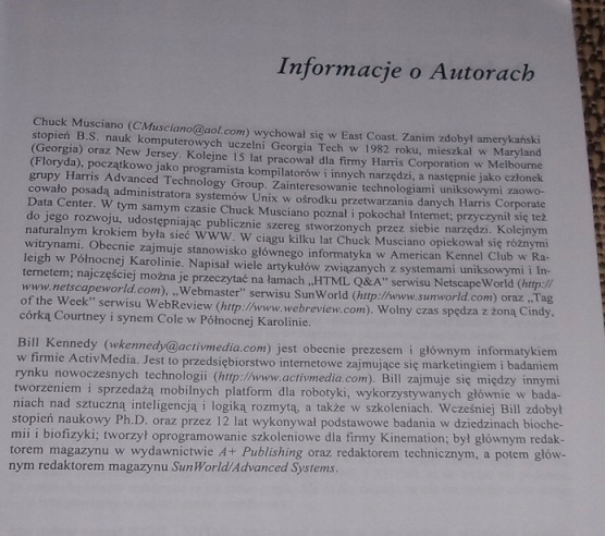 HTML i XHTML - Chuck Musciano & Bill Kennedy - tworzenie stron WWW /1780 Tytuł HTML i XHTML