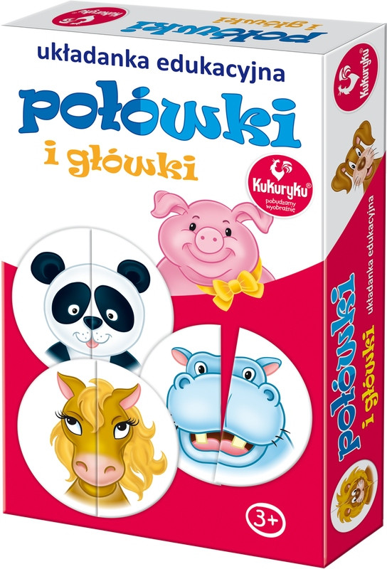 Edukacyjne Gry dla Dzieci Układanki Połówki Główki
