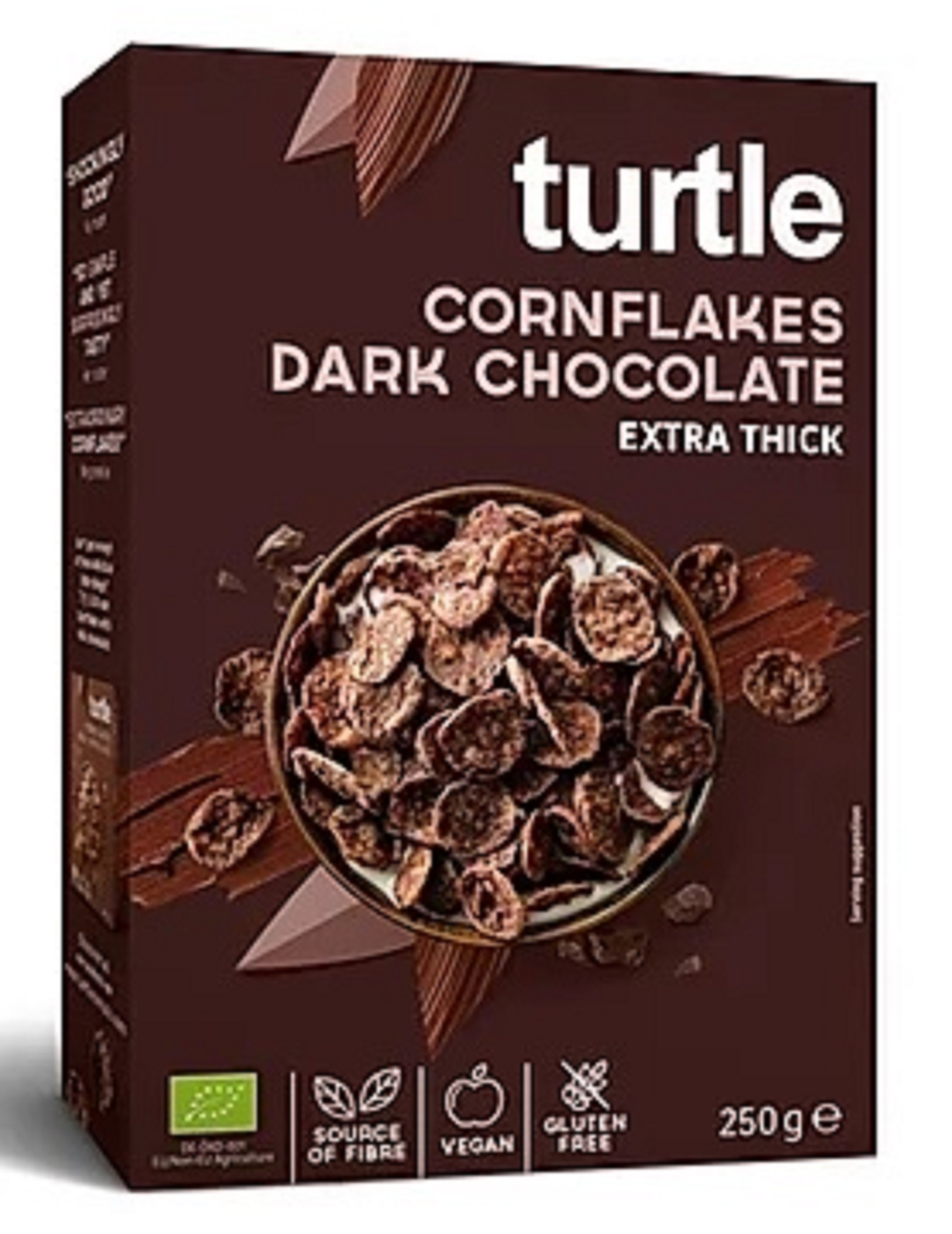 Levně 2x Turtle Kukuřičné vločky v polevě z tmavé čokolády Bio 250 g