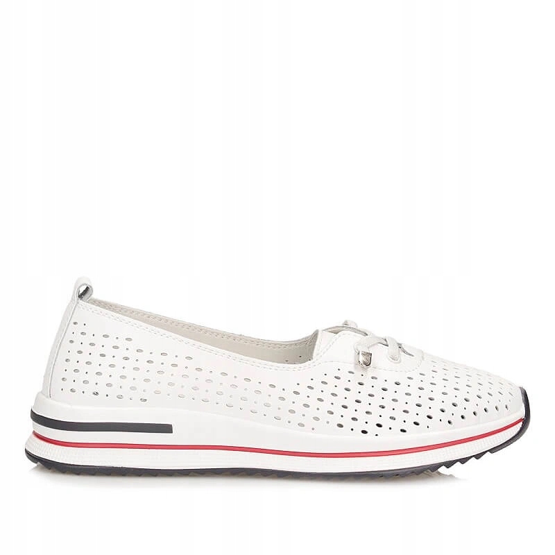 Dámské polobotky S.Barski LR61-7044 White bílé děrované