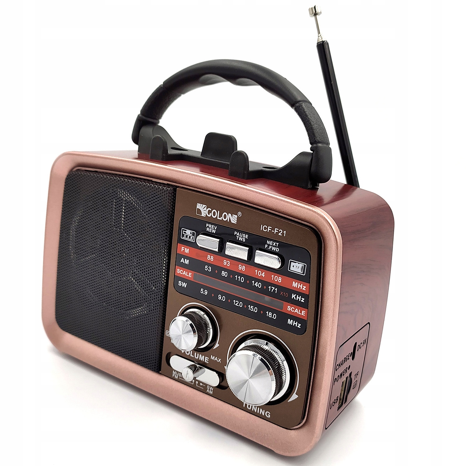 RADIO KUCHENNE AKUMULATOR PRZNOŚNE BLUETOOTH USB FM STYLOWE RETRO VINTAGE Marka inna