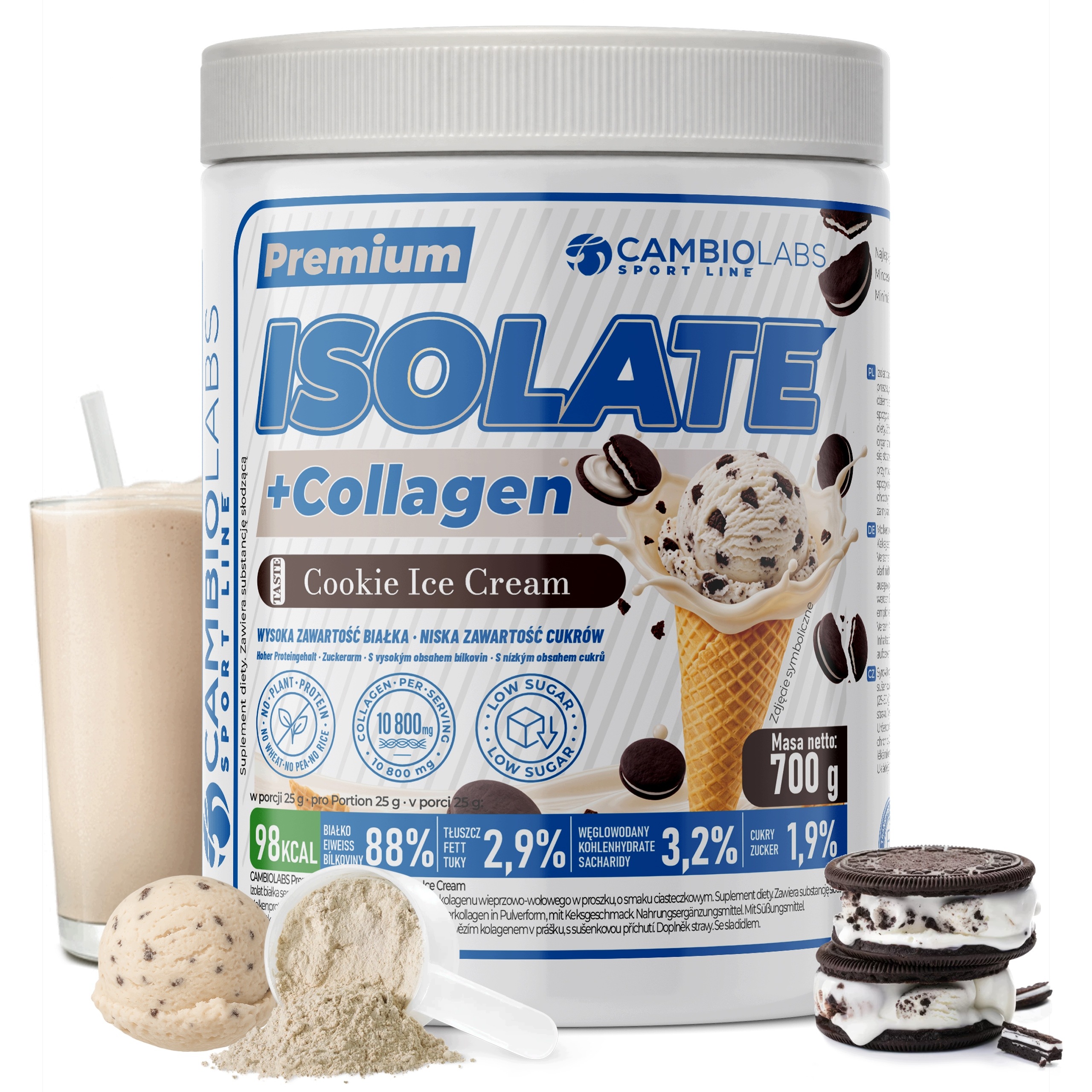 Proteinový Izolát Wpi Kolagen 700 g Bílkoviny Protein Cookie