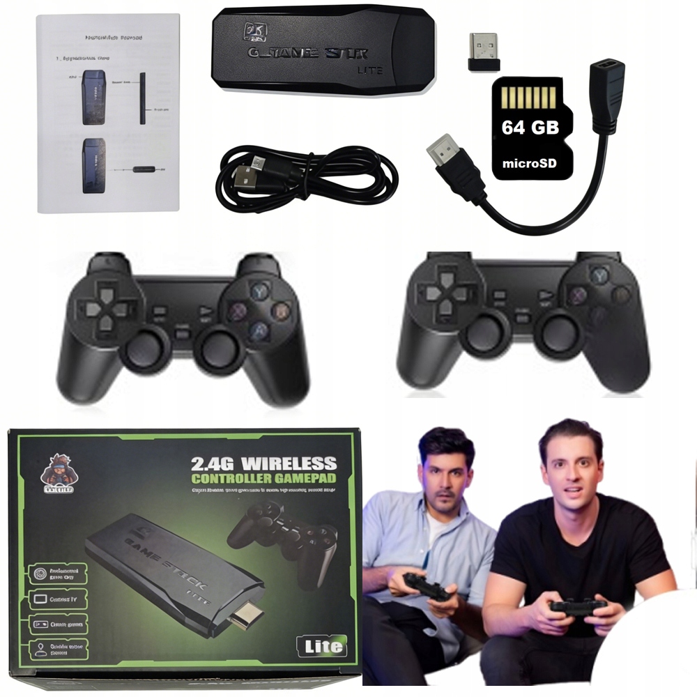 Gra Konsola Retro Hdmi Game Box Emulator 20 000 Gier Tv Telewizyjna 2 Pady