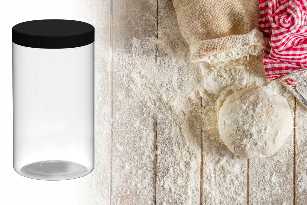Słoik plastikowy 1500ml pojemnik 1,5L makaron x12 pojemniki kuchenne Kolor przezroczysty
