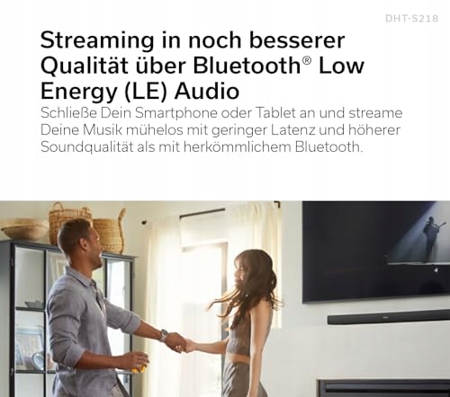 DENON DHT-S218 Soundbar 2.1 Dolby Atmos Subwoofer Bluetooth 4K UHD HDMI ARC — miniatura 4