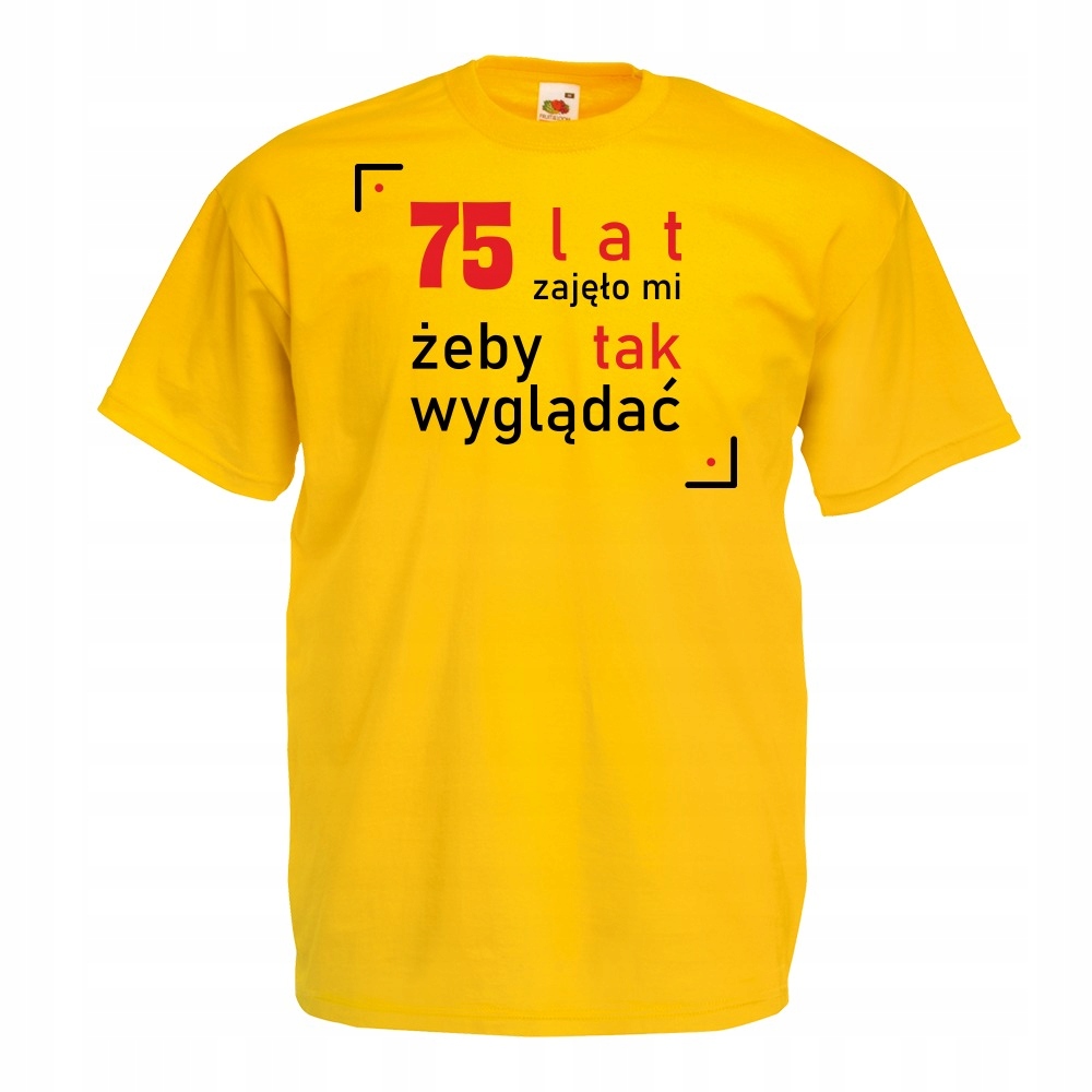 

Koszulka 75 lat urodziny XL żółta