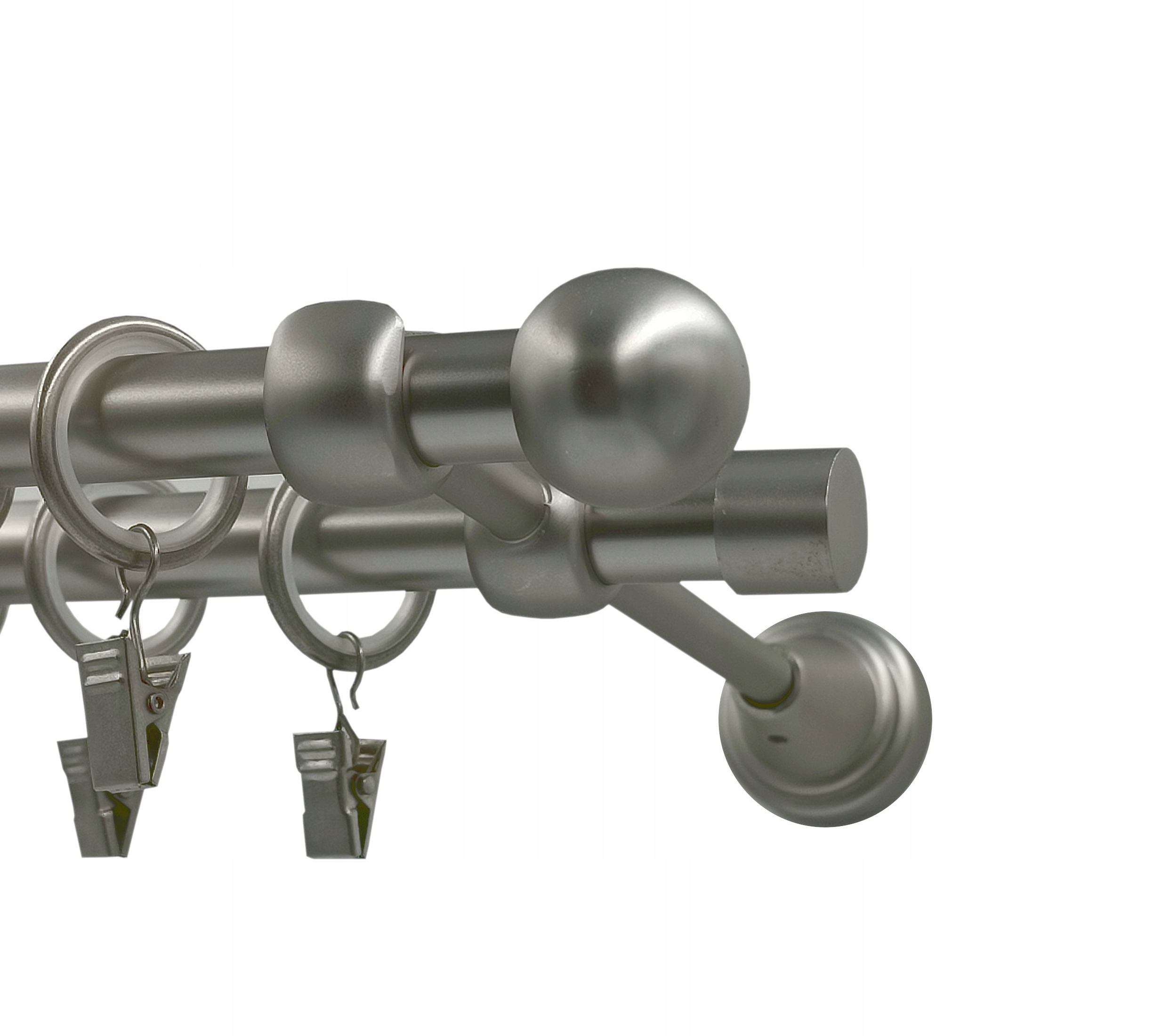 Garnýž kovový fi16+16 kulička Satén 300 cm galvanizovaná