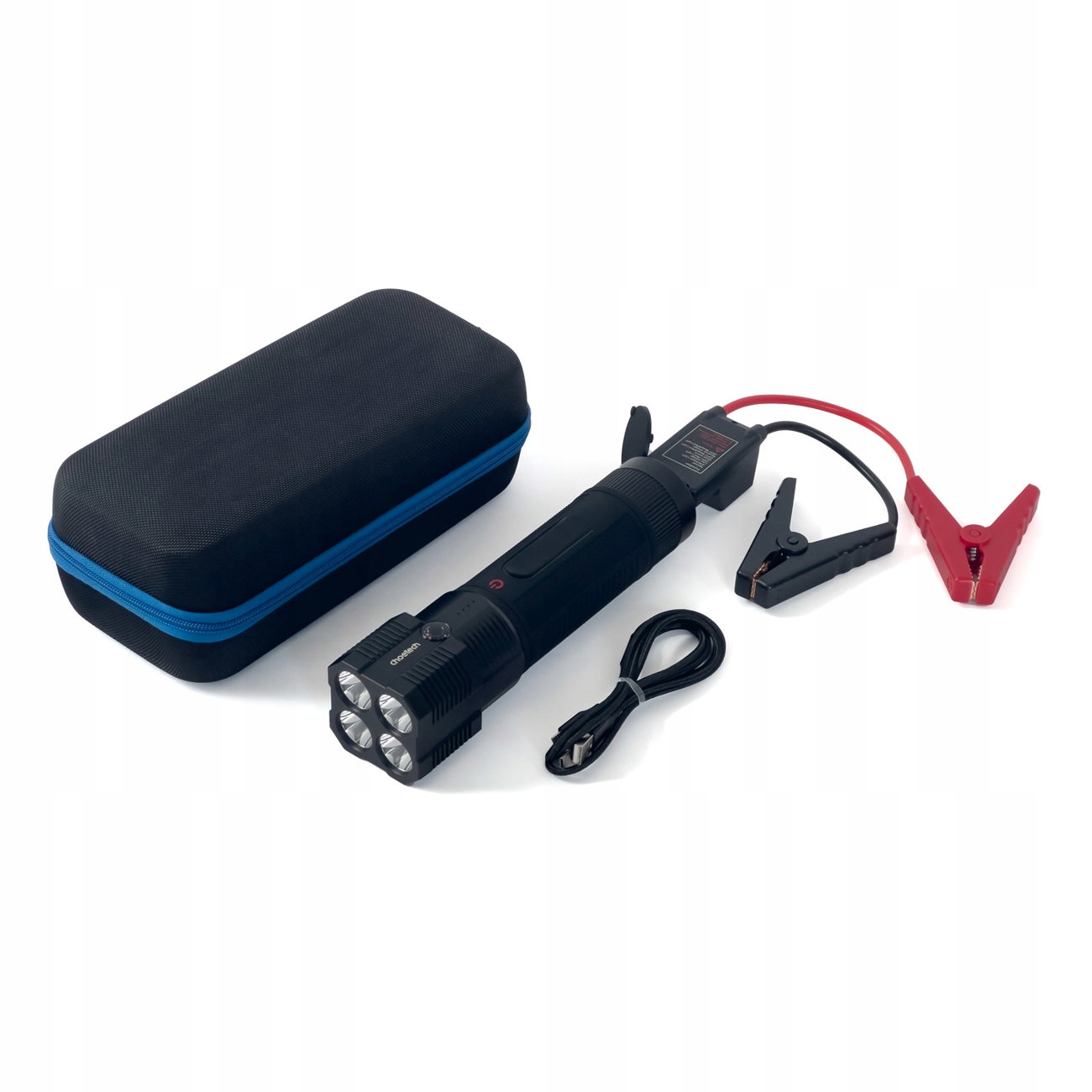 Jump Starter Štartovanie Auta 3V1 Powerbank 8000MAH Baterka Led Čierna