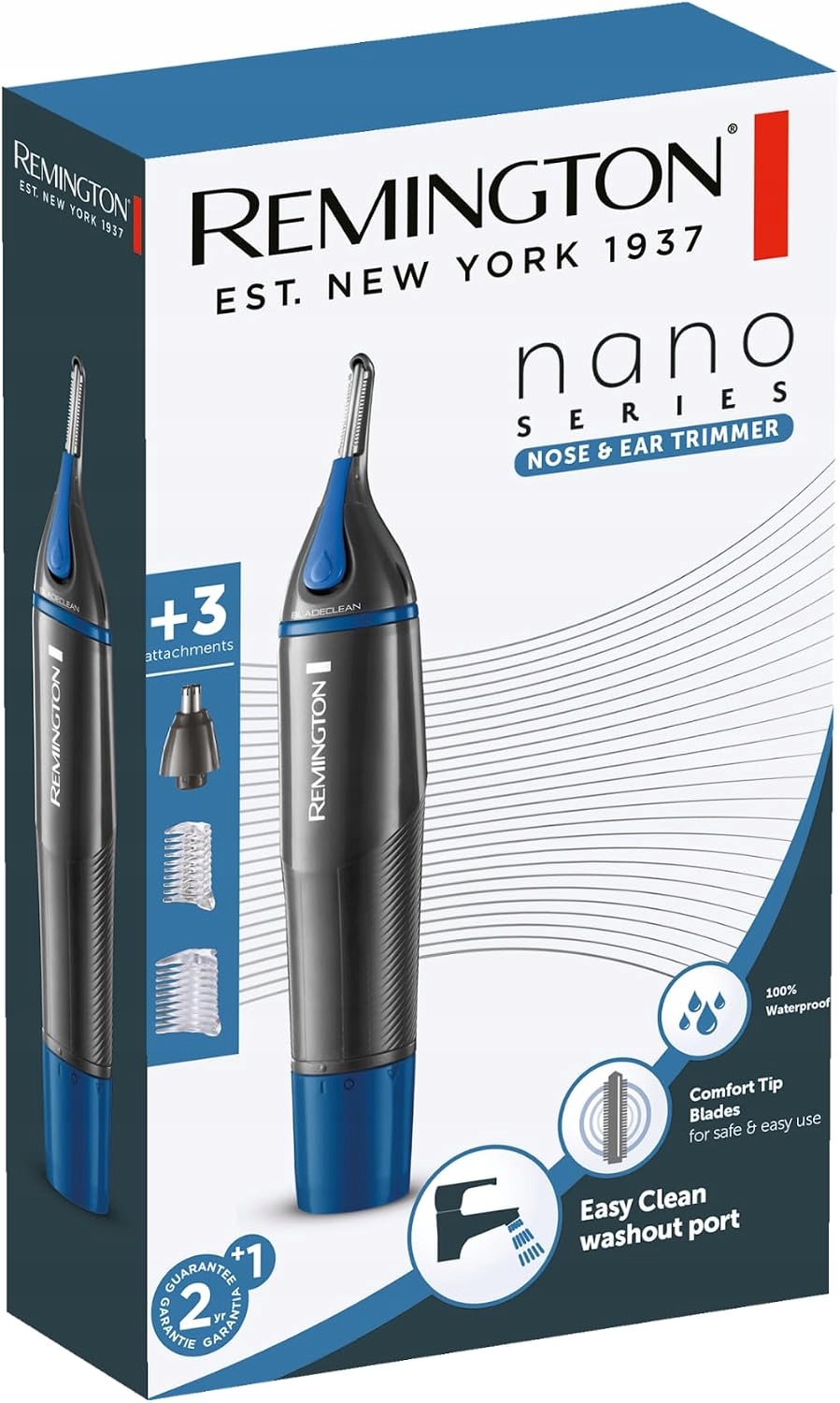 Zastřihovač chloupků v nose a uších Remington NE3850 Nano Series Active BladeClean 3v1