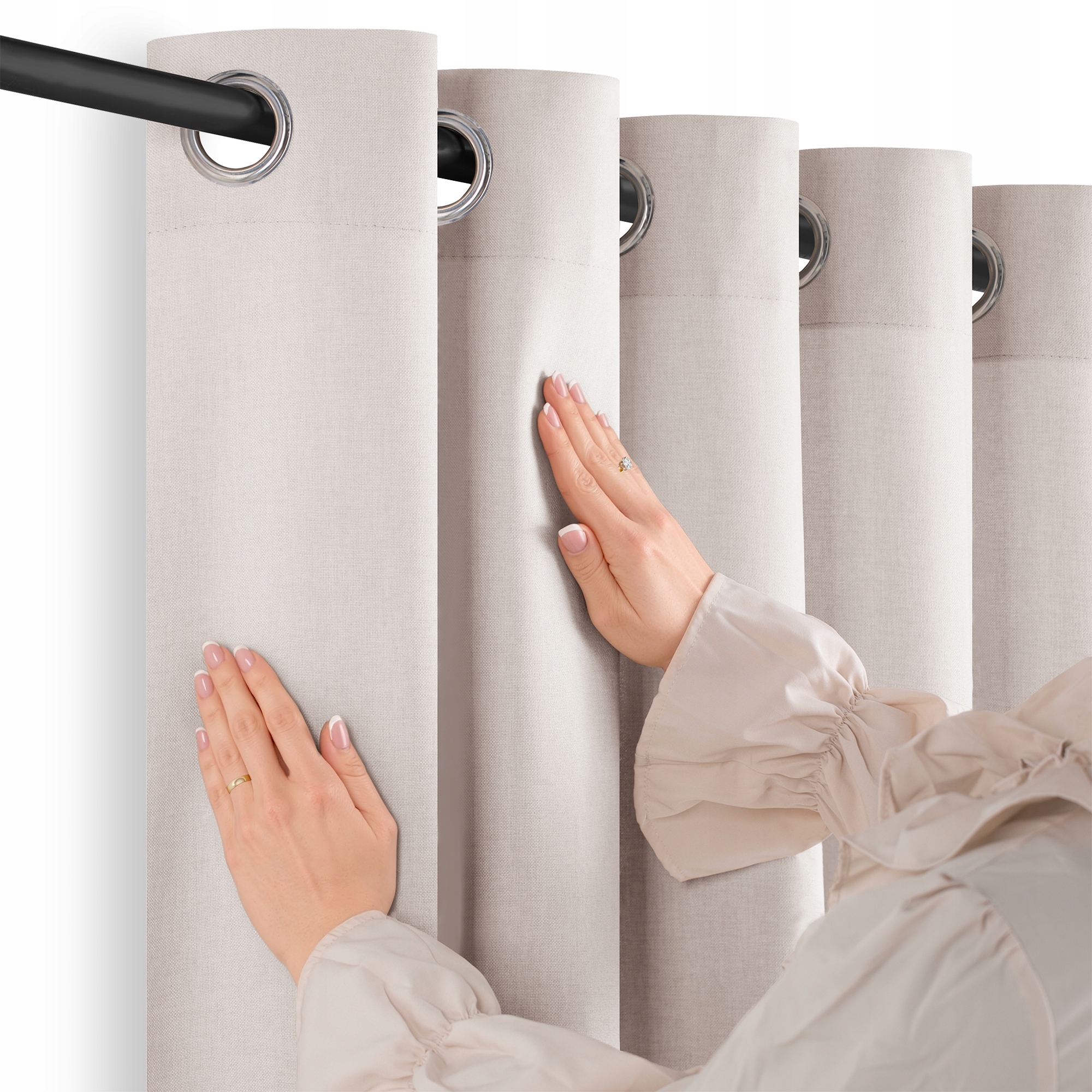 Filumi Záclona štruktúra priechodky do obývacej izby Svetlá Béžová 530x260