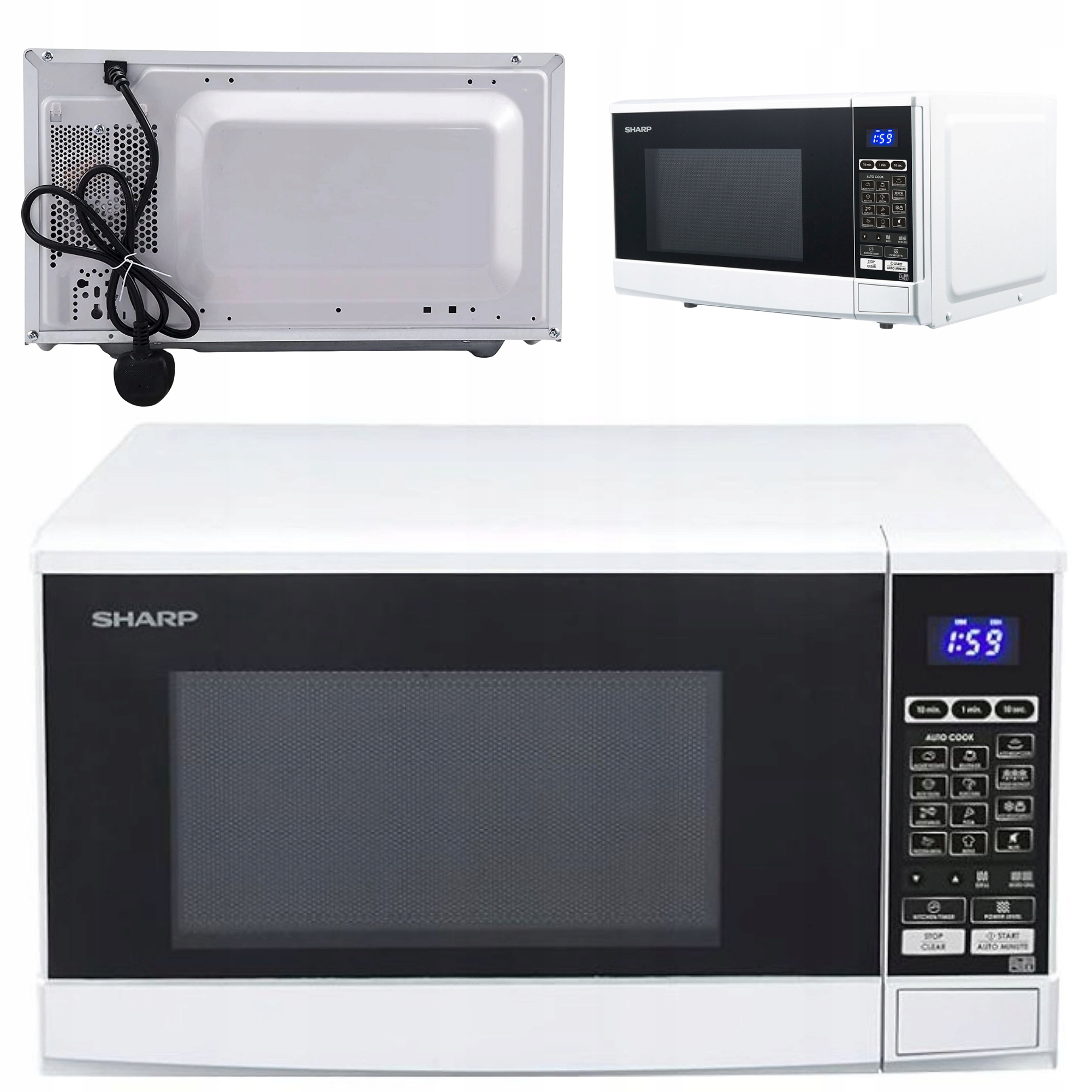 Volně stojící mikrovlnná trouba Sharp R670W 20 l 800 W