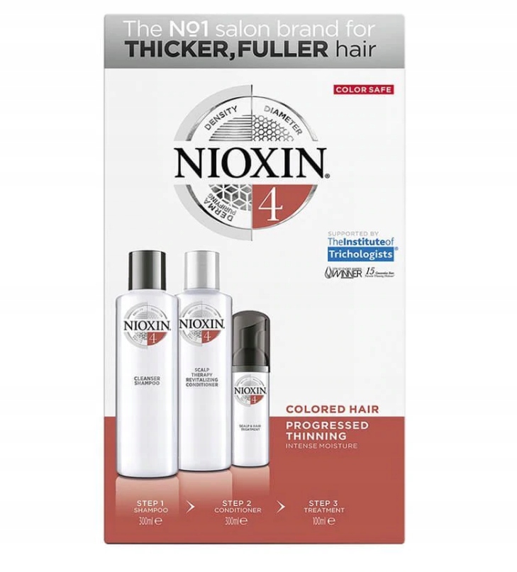 Nioxin System 4 duży zestaw do włosów farbowanych i znacznie przerzedzonych