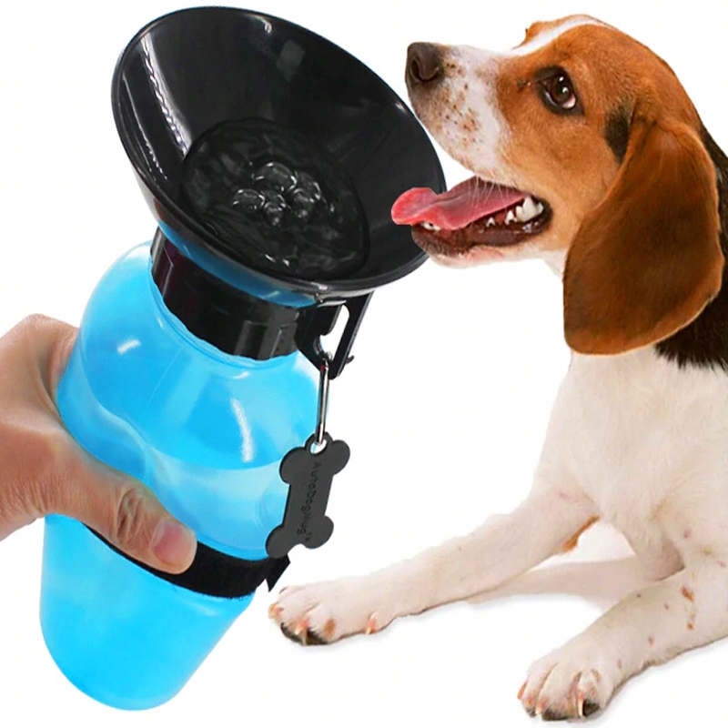 

Butelka Bidon na wodę dla psa Poidło Z Miską 580ml