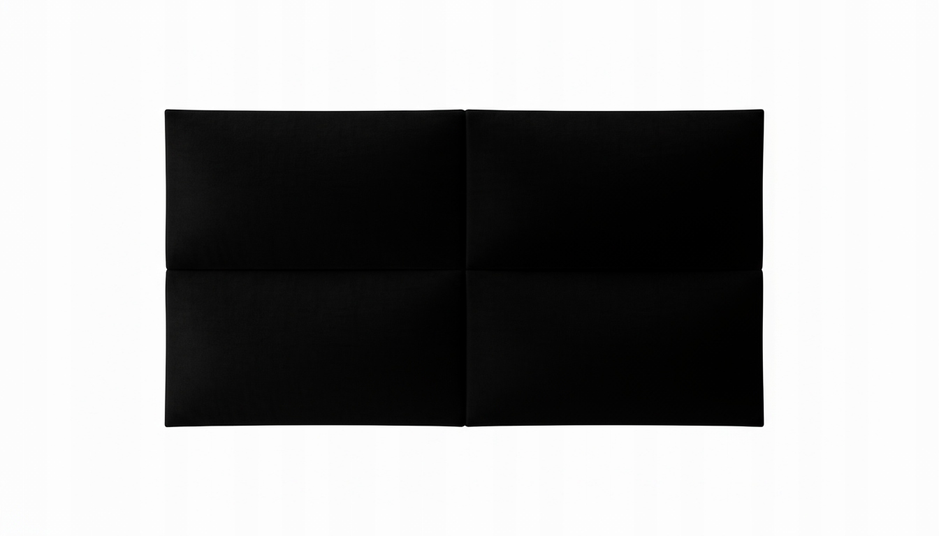 PANELE TAPICEROWANE 30X50 CM WELUROWE ŚCIENNE CZARNE WEZGŁOWIE