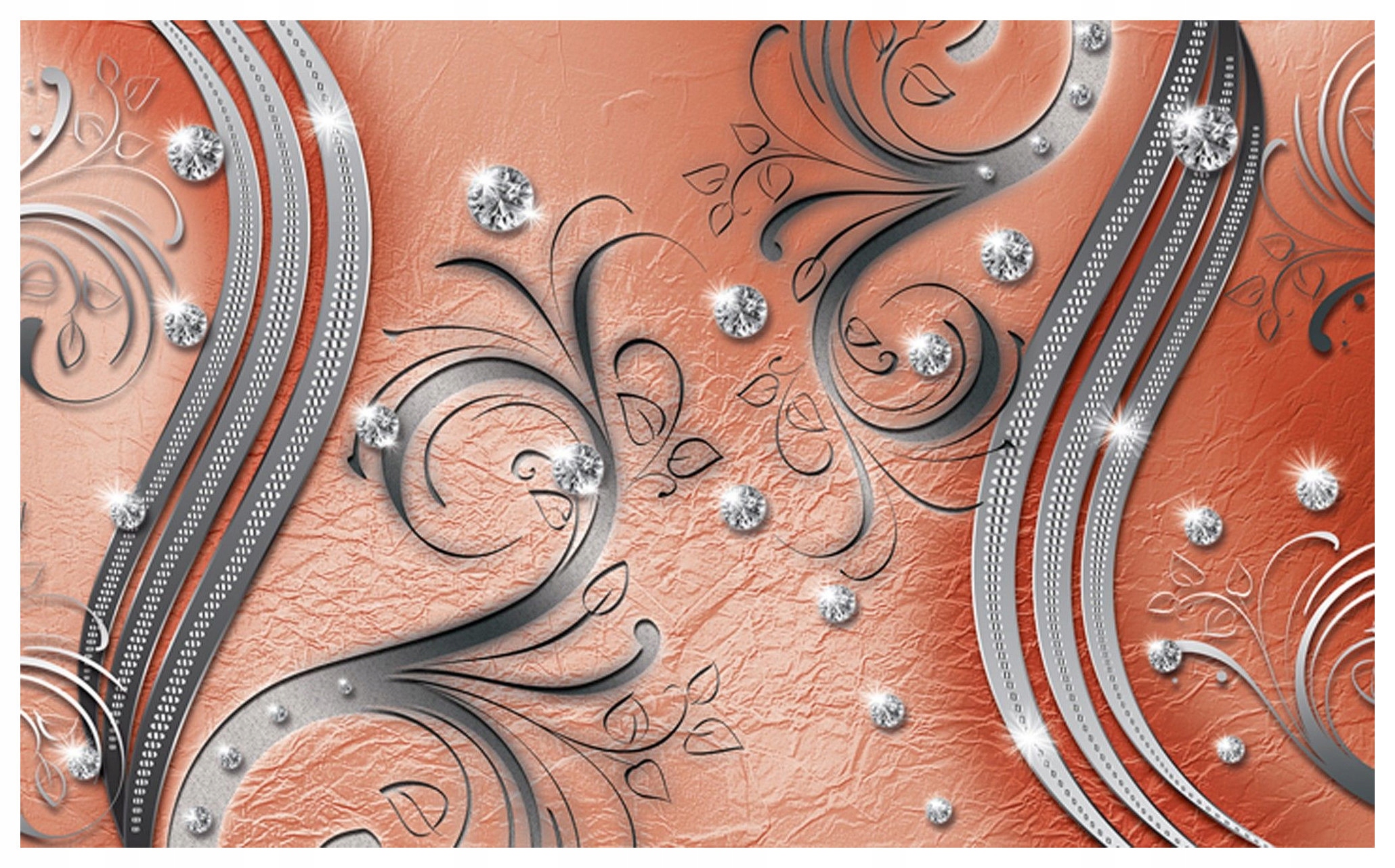 Fototapeta Kvety Abstrakcia Glamour Strieborné diamantové 368x254 lepidlo