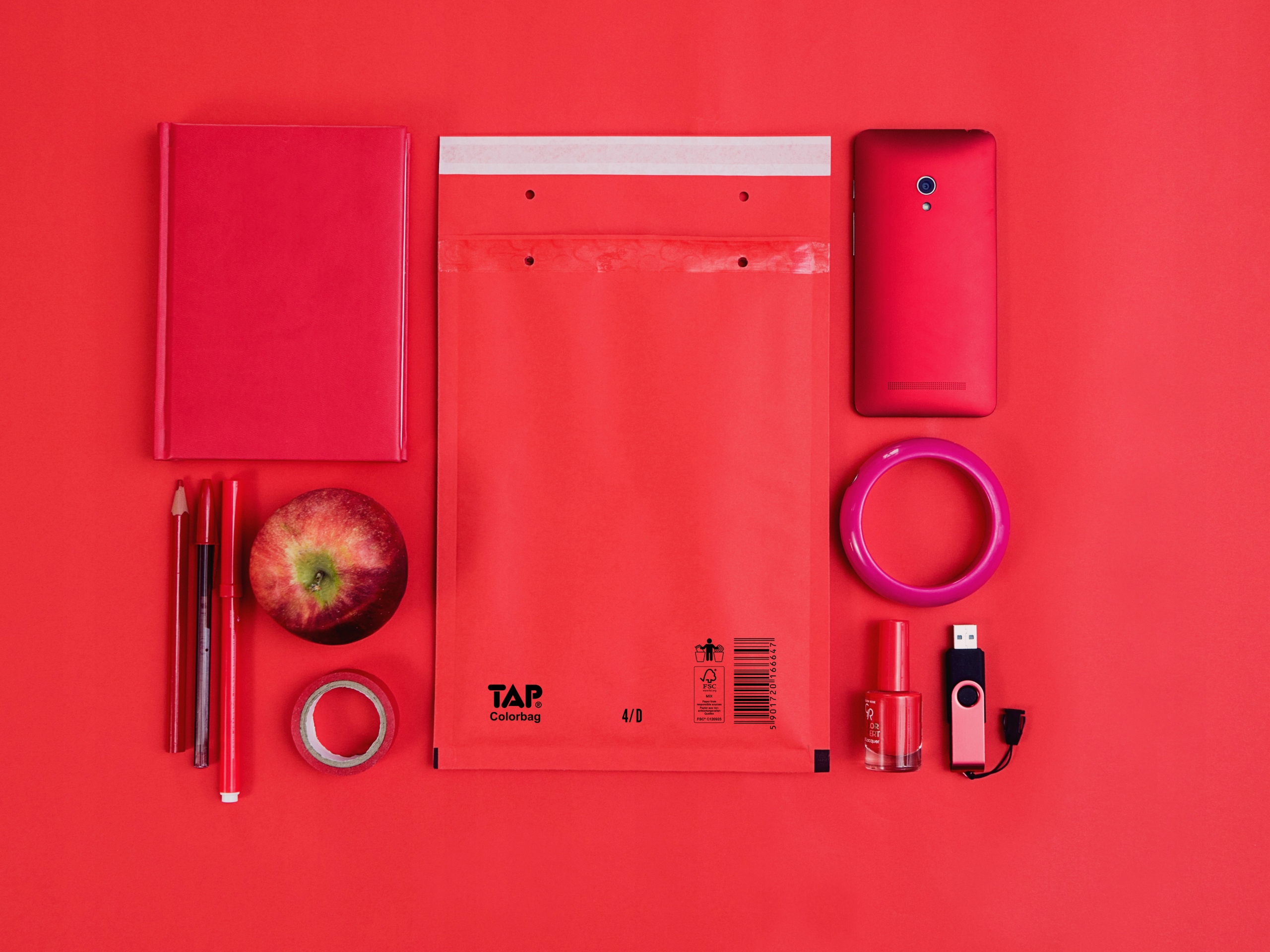 Koperty Bąbelkowe 17/7/G Red TAP Colorbag 100 szt. Marka inny