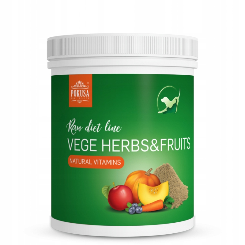 Pokusa Rawdietline Vegeherbs &amp; Fruits 1000 G, Směs Bylin A Ovoce