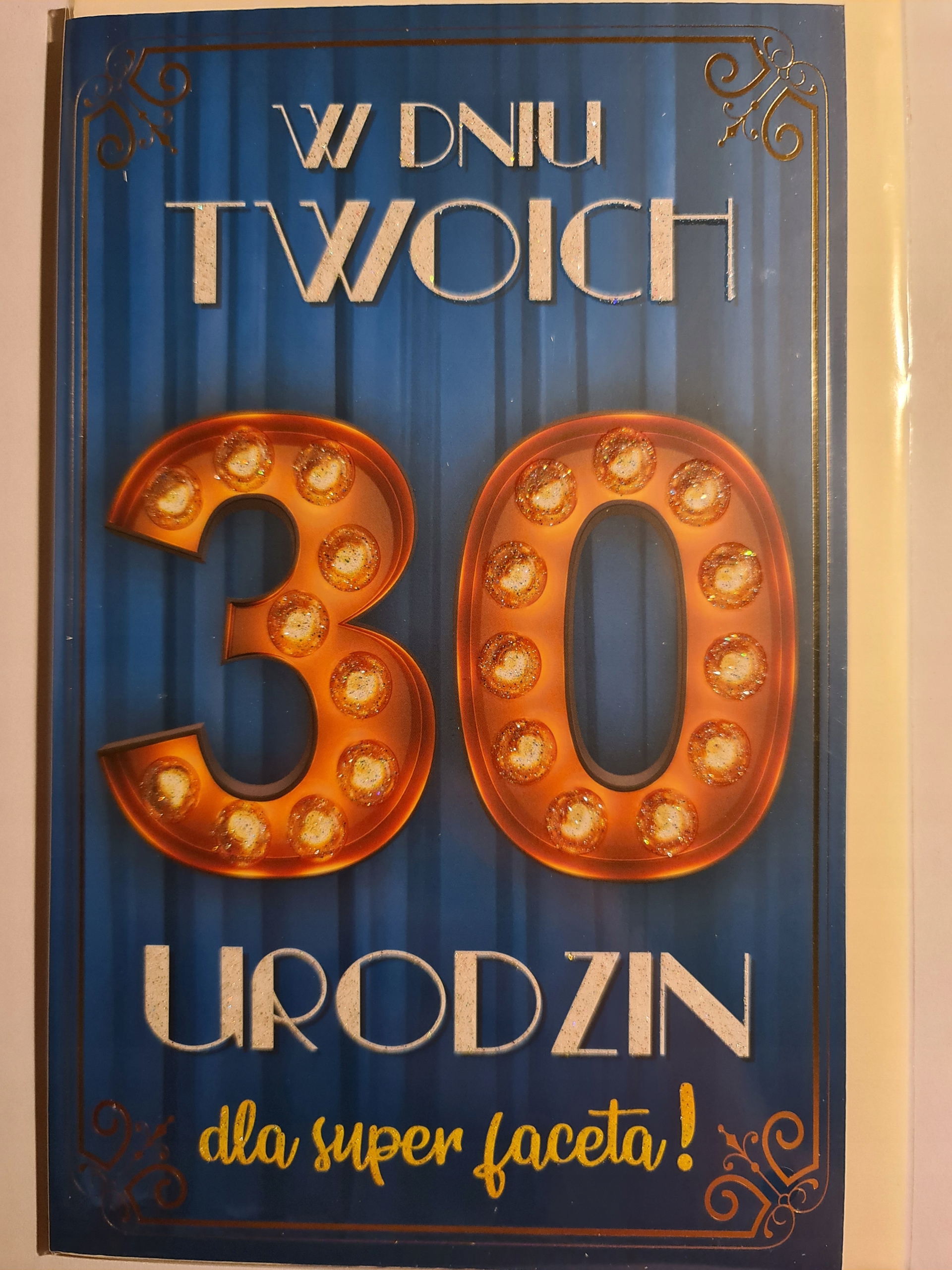 

kartka urodzinowa na 30 lat