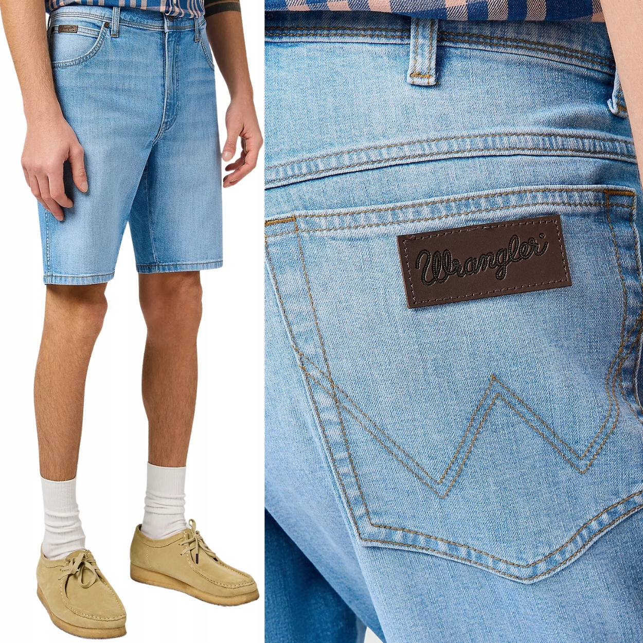 Wrangler Texas Shorts Slate Shade krátké kraťasy džínové šortky W38