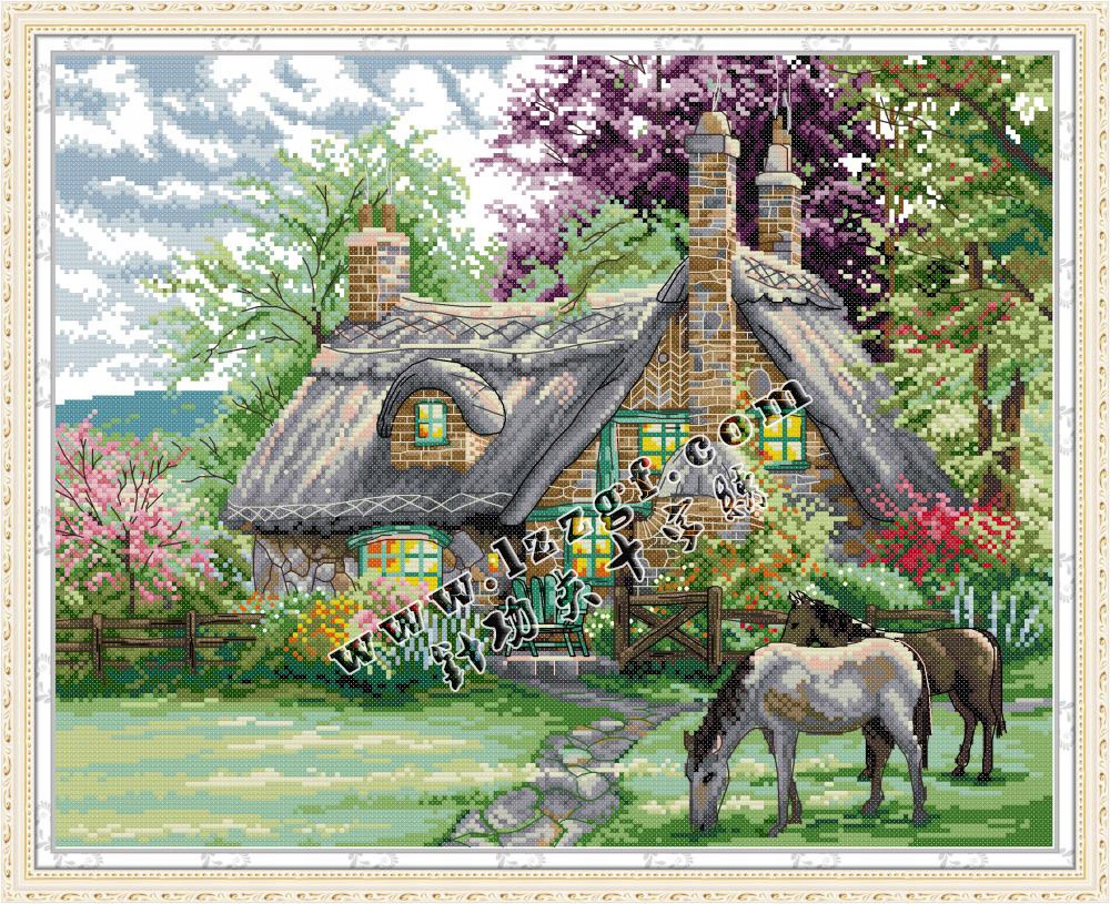 Křížková výšivka počítaná sada (kanva, mulina)