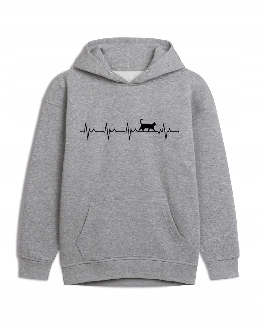 Mikina kočičí Ekg je ideálním dárek pro milovníky koček