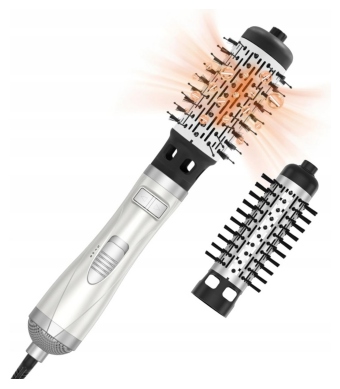 Kartáčová fén na vlasy Rotační s výkonem 1000 W Profesionální 3v1