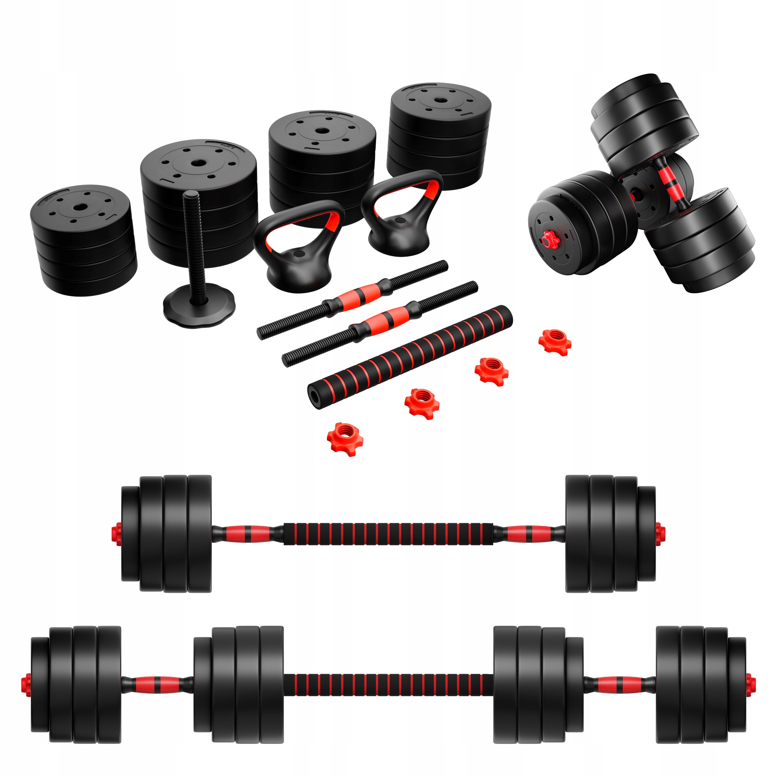 Zestaw Hantli Bitumicznych Treningowych Athler Hantle Regulowane Kettlebell