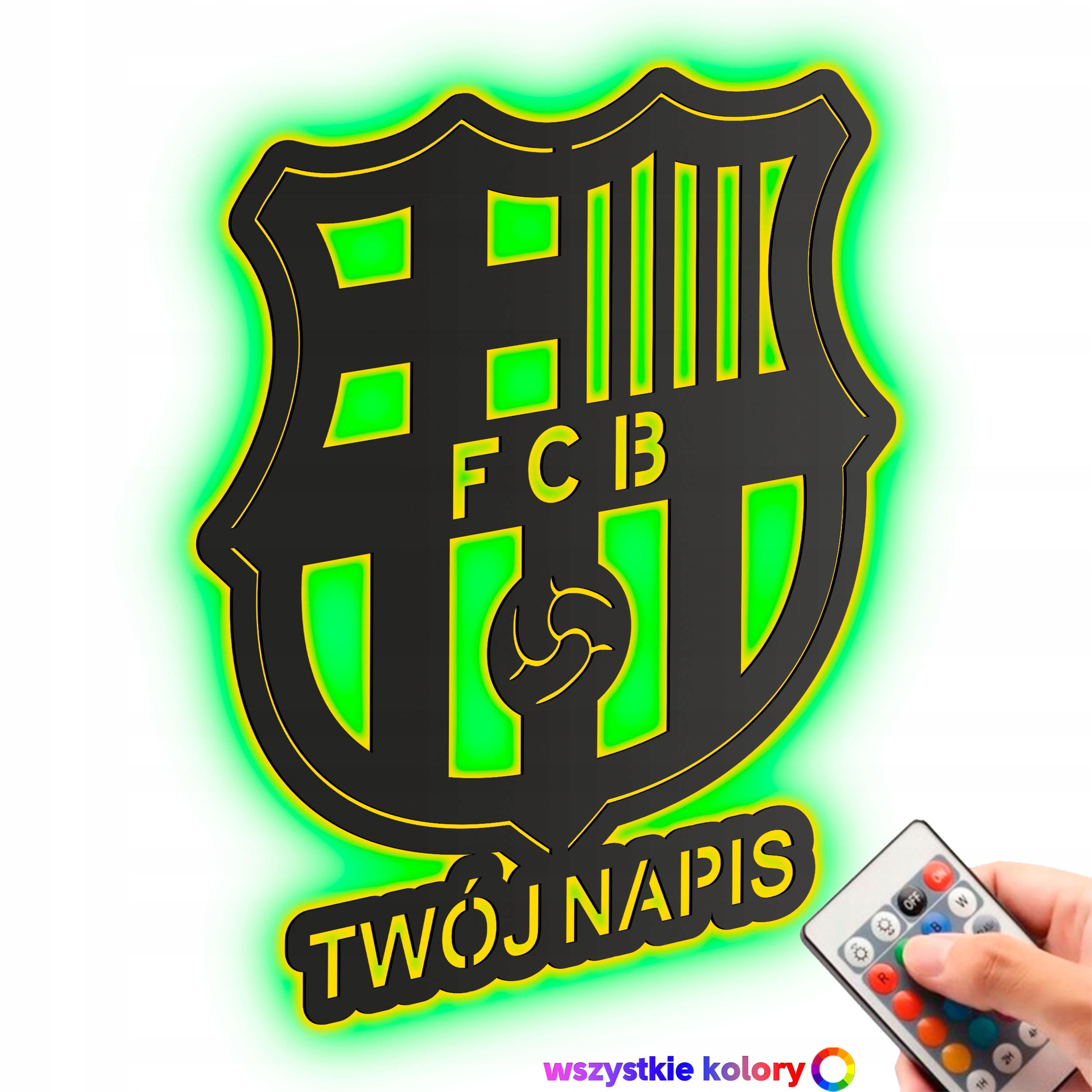 Led lampa Herb Fc Barcelona Obraz 3D Fotbal Dárek pro dítě