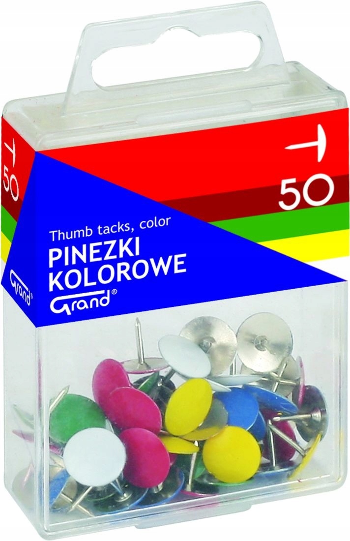 

Pinezki kolorowe Grand 50 sztuk