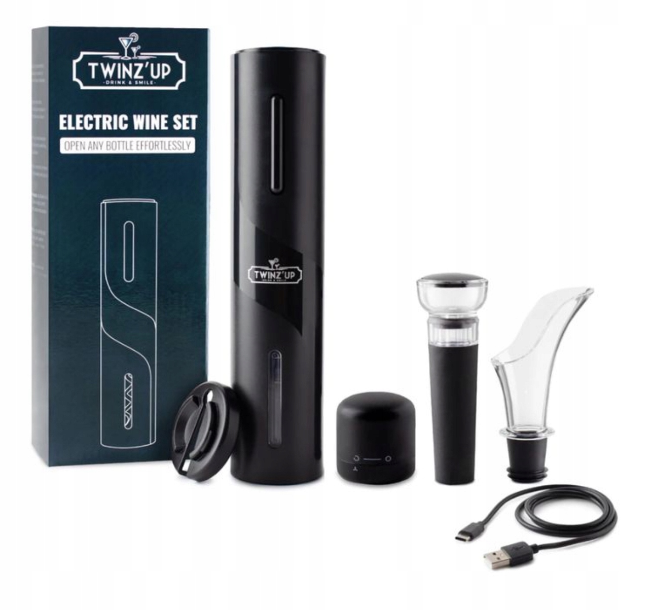Elektrický otvírák na víno Corkscrew Wine 6v1 sada pro milovníky vína