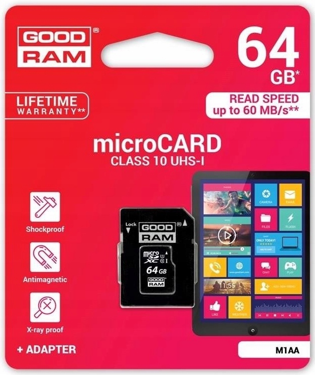 Goodram, Karta pamięci microSD 64GB CL10 Uhs I