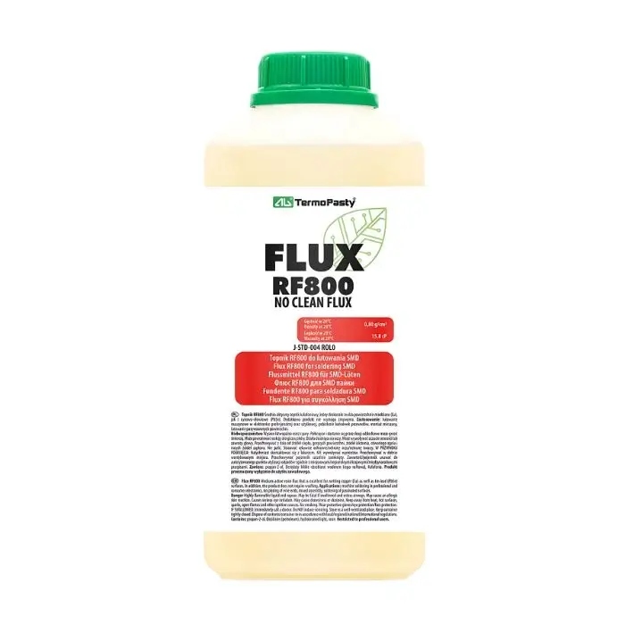 Tavidlo RF800 1L No Clean flux pro pájení Smd, středně aktivní kalafunové