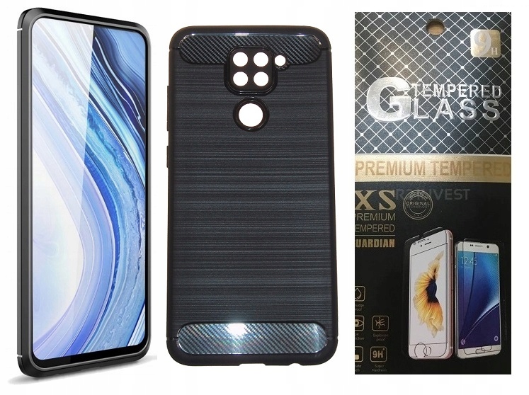 

Karbon Etui Carbon do Xiaomi Redmi Note 9 + Szkło