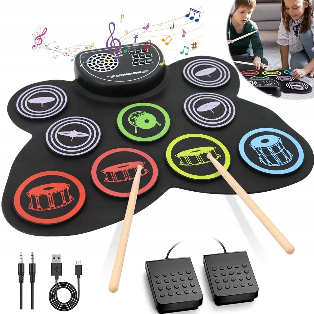 Elektronické Skládací Přenosné Bicí Nástroje Usb MP3 Paličky