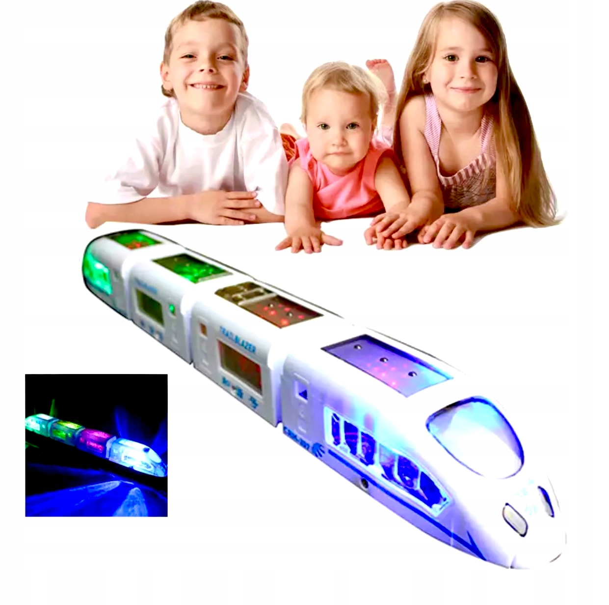 

Pociąg Pendolino Led zabawka z wagonami dla dzieci