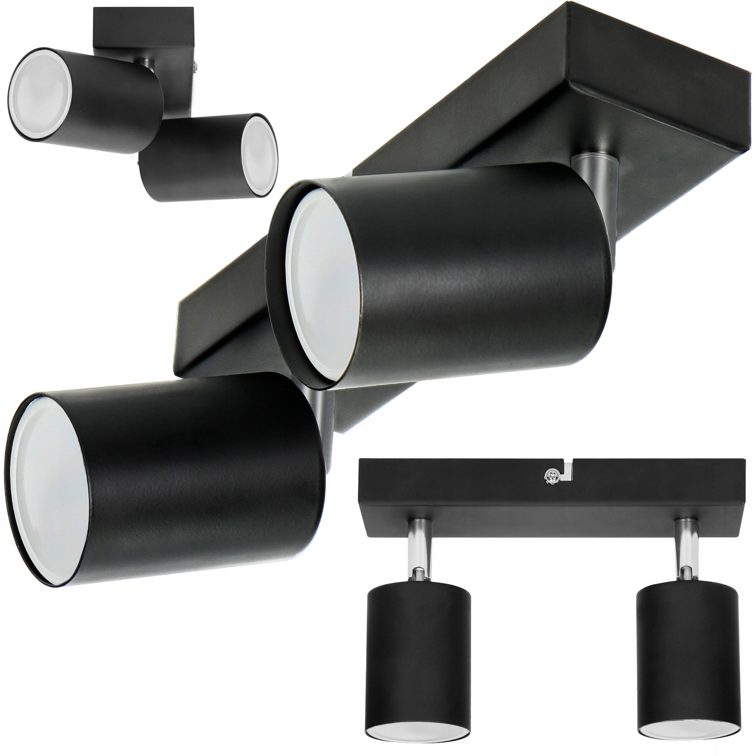 

Lampa Sufitowa Kinkiet Ścienny Spot 2 Ruchomy GU10