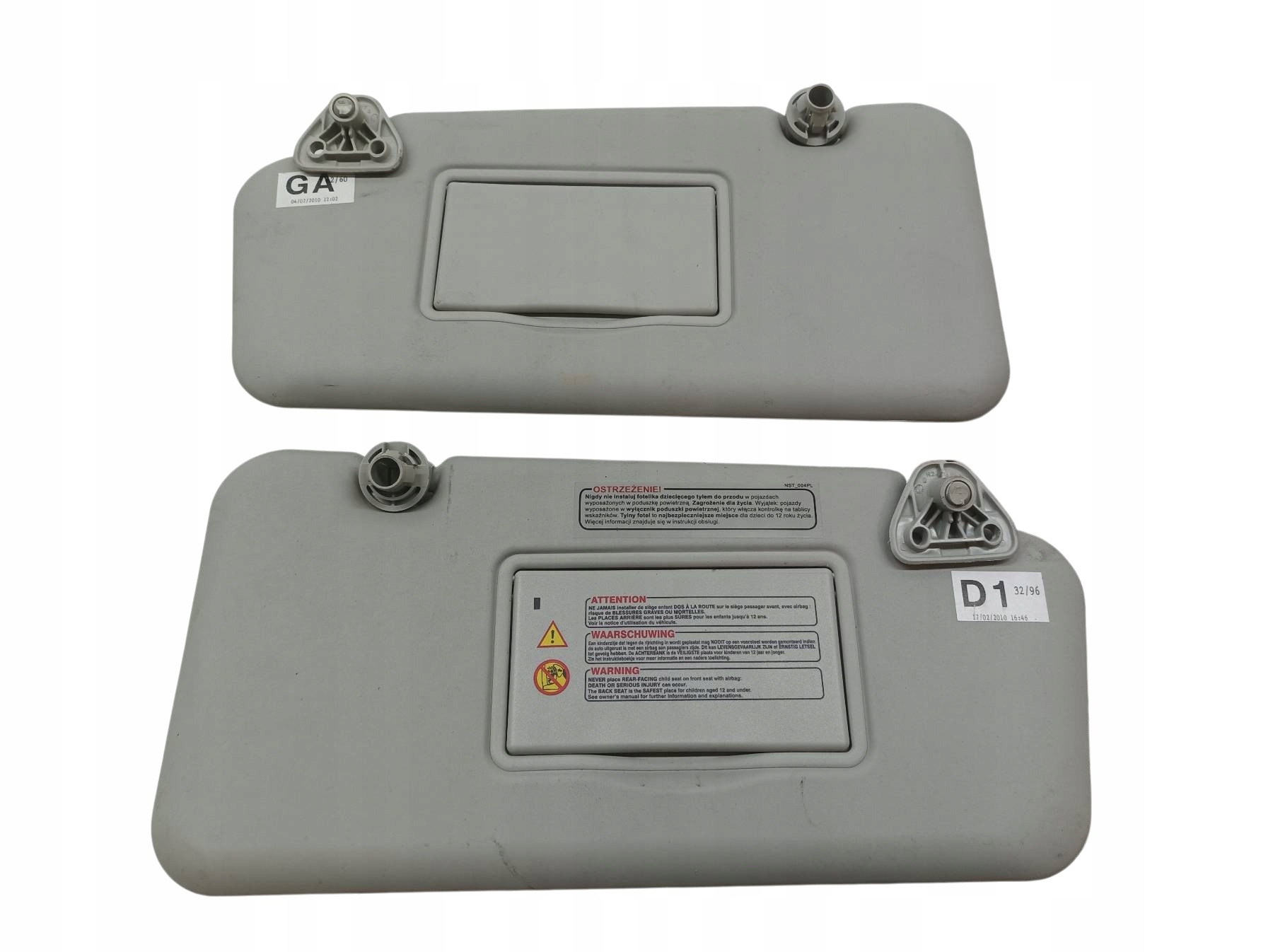 visors PRZECIWSLONECZNE left right cover KPL E11 Nissan Note and (2004- )