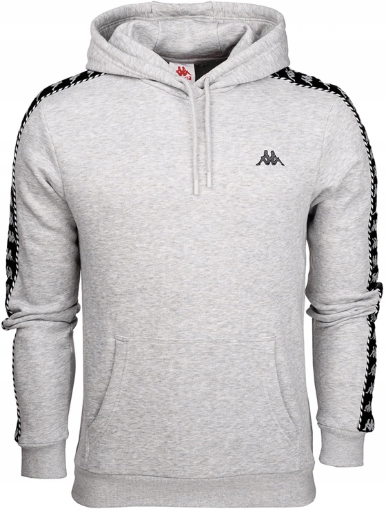 

Bluza Męska Kappa Bawełna Z Kapturem Szara Rozm. M