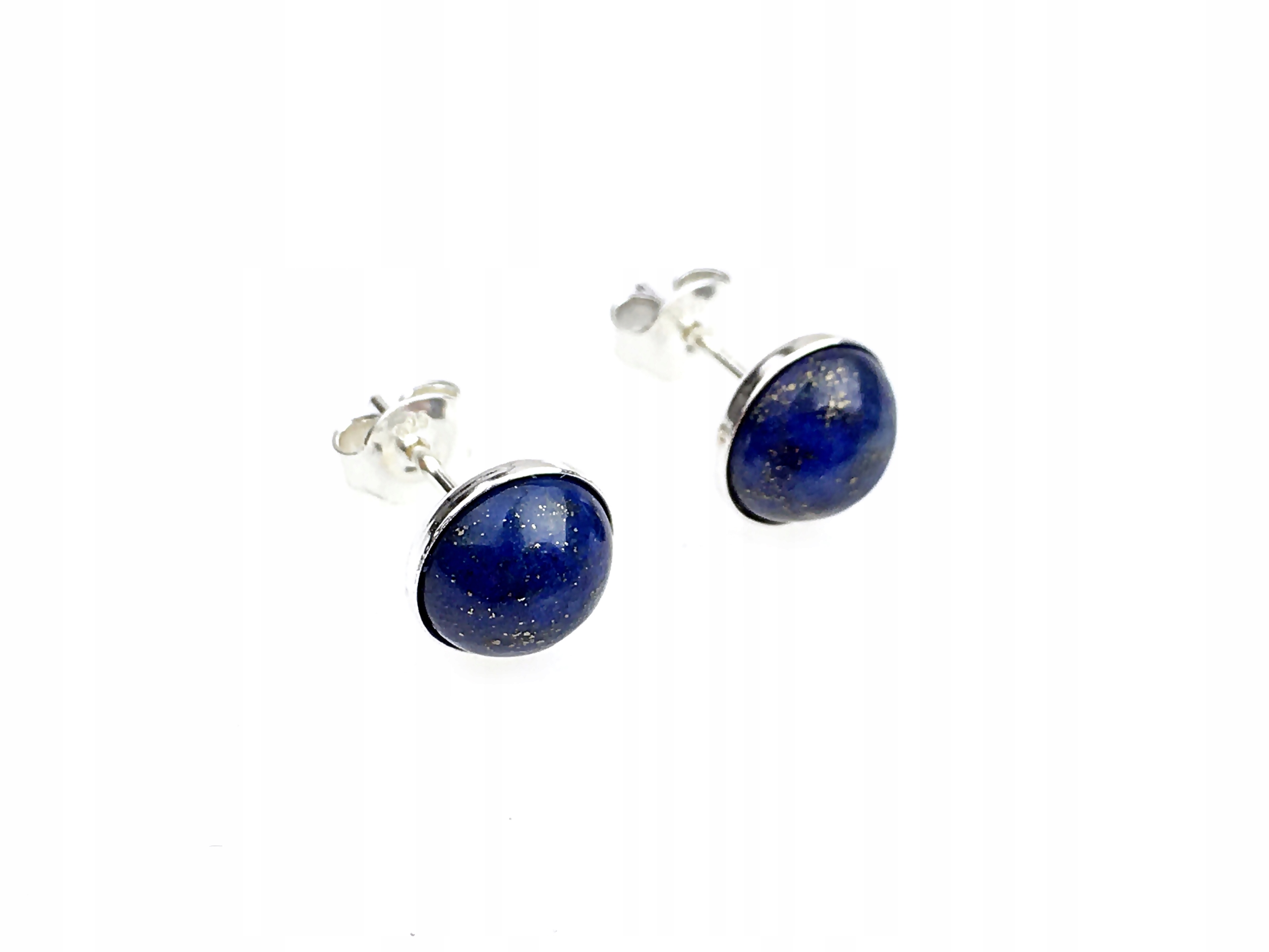 

kolczyki srebrne lapis lazuli srebro pr 925 8mm