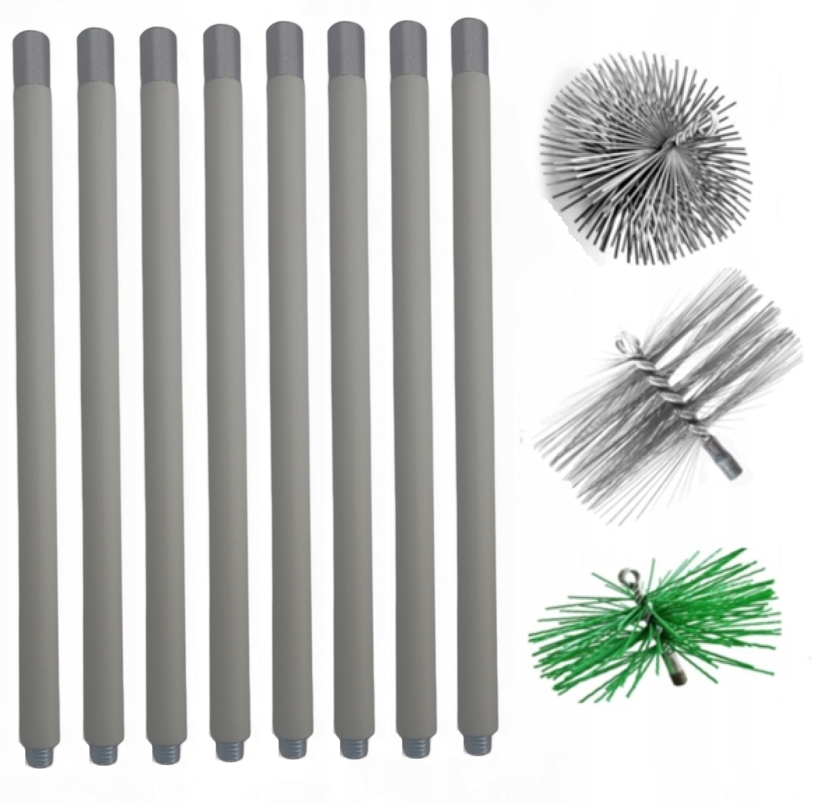 Sada Na Čistenie Komína Zospodu 8 M 3 Kefy Fi 200