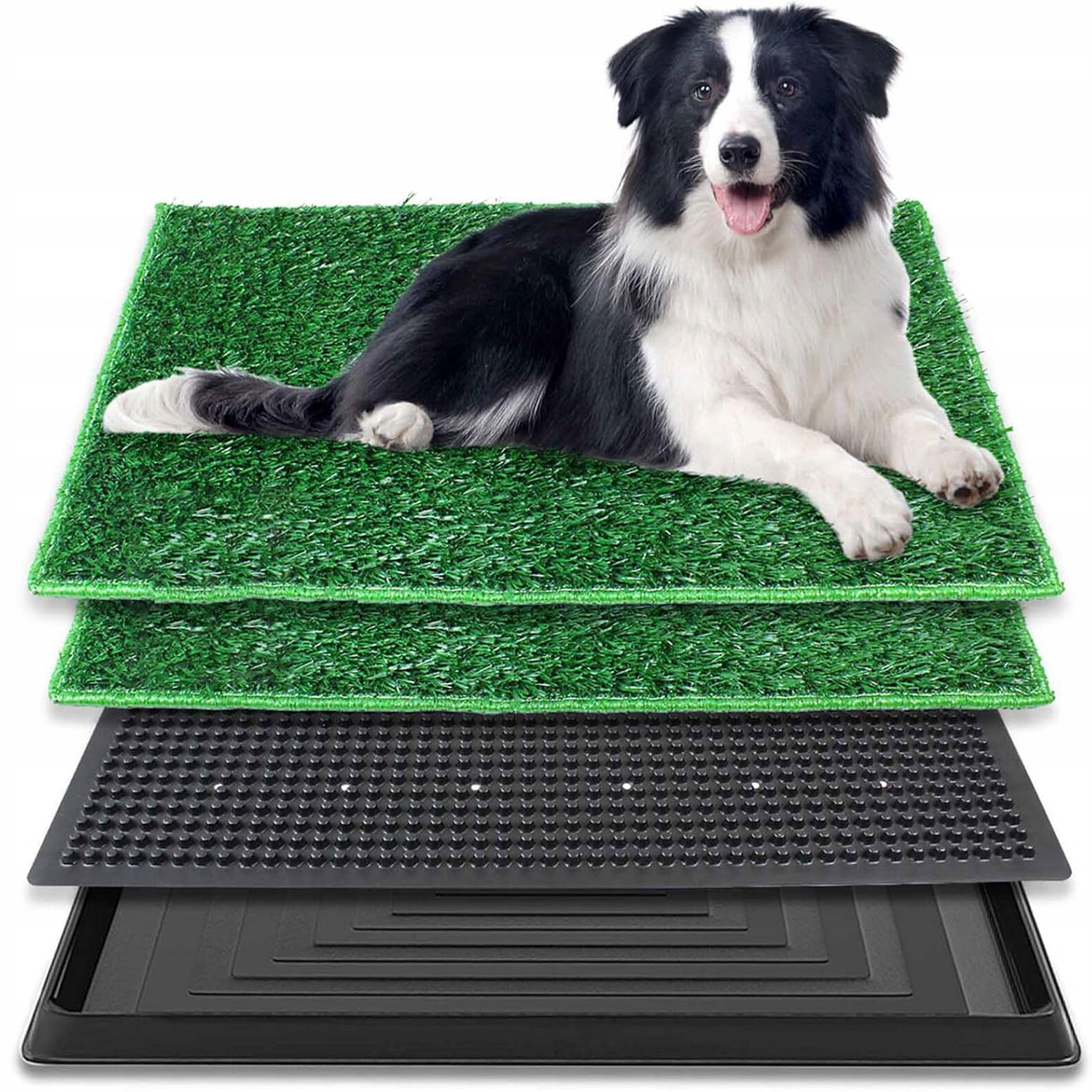 Kyveta Velká Psí Toaleta Pro Psa Umělá Tráva S Nádržkou 76X51 cm