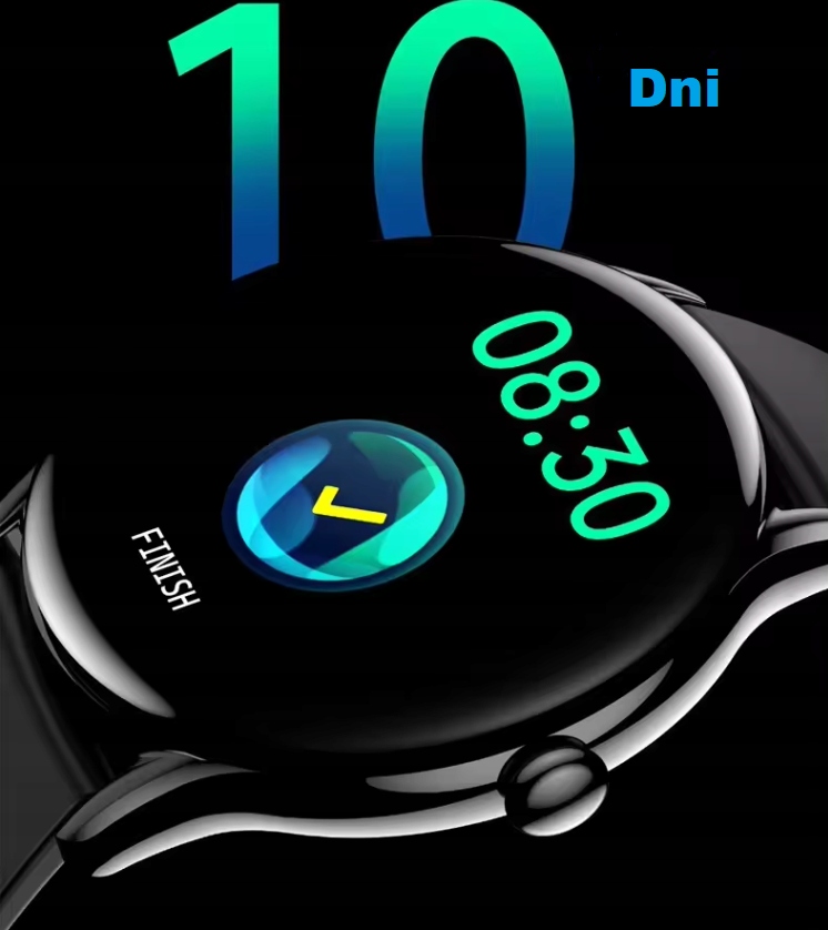 ZEGAREK SMARTWATCH SPORTOWY ROZMOWY MĘSKI DAMSKI POLSKIE MENU CZARNY 2PASKI Komunikacja Bluetooth