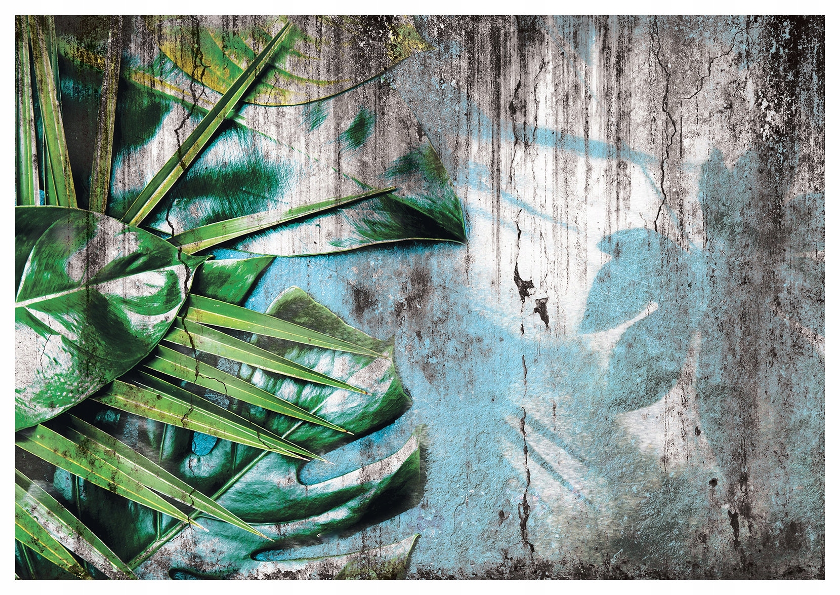 Tapeta Tropická zelená vinylová 312x219 textúra Listy tropický les lepidlo