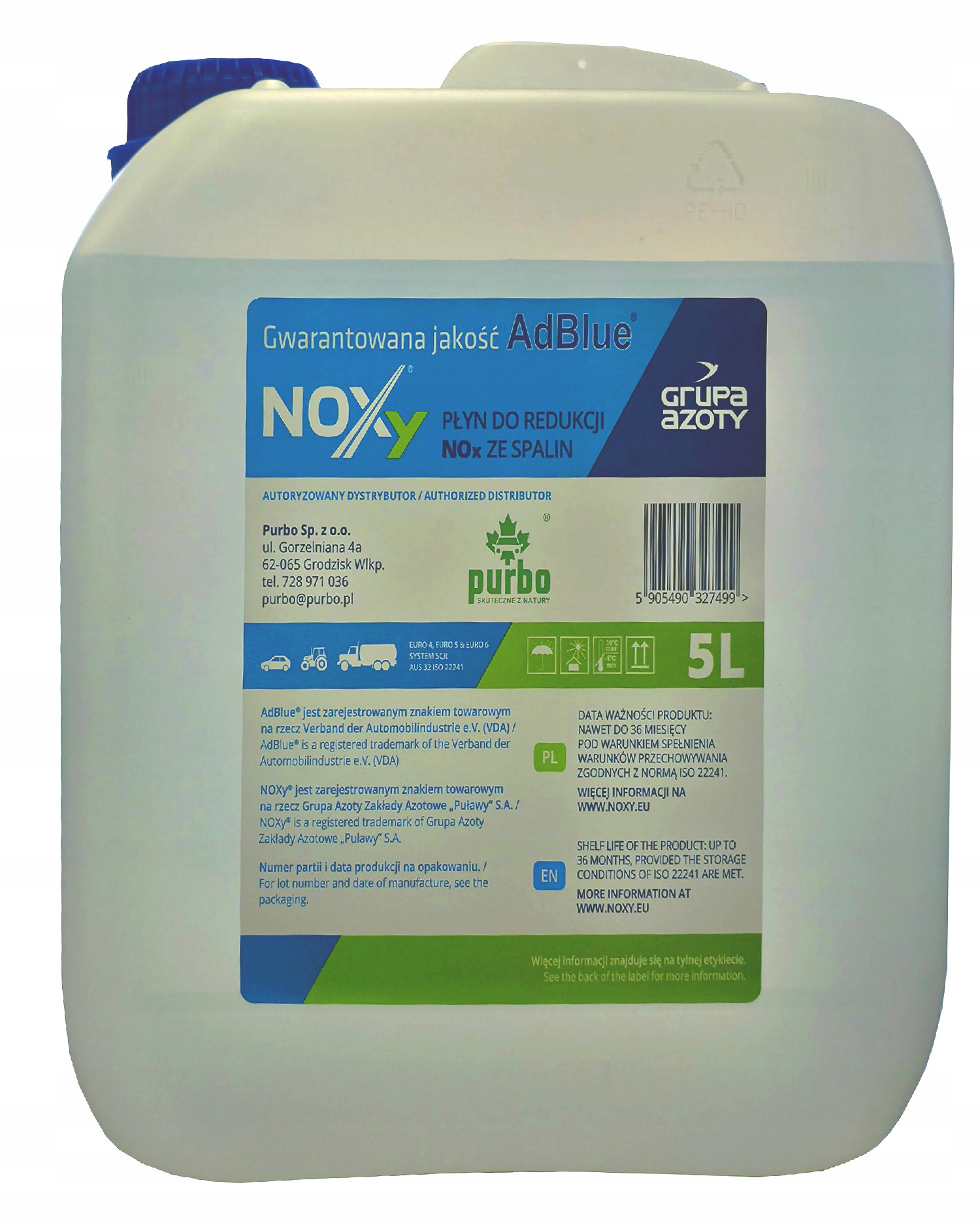 Noxy Adblue Ad Blue Dodatek Do Paliwa Euro Płyn 5L