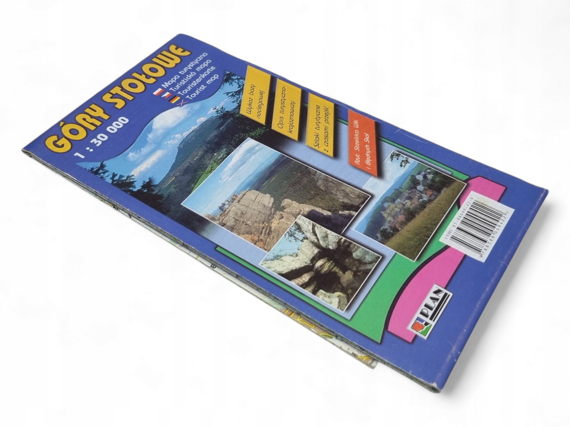 MAPA TURYSTYCZNA GÓRY STOLOWE PRACA ZBIOROWA