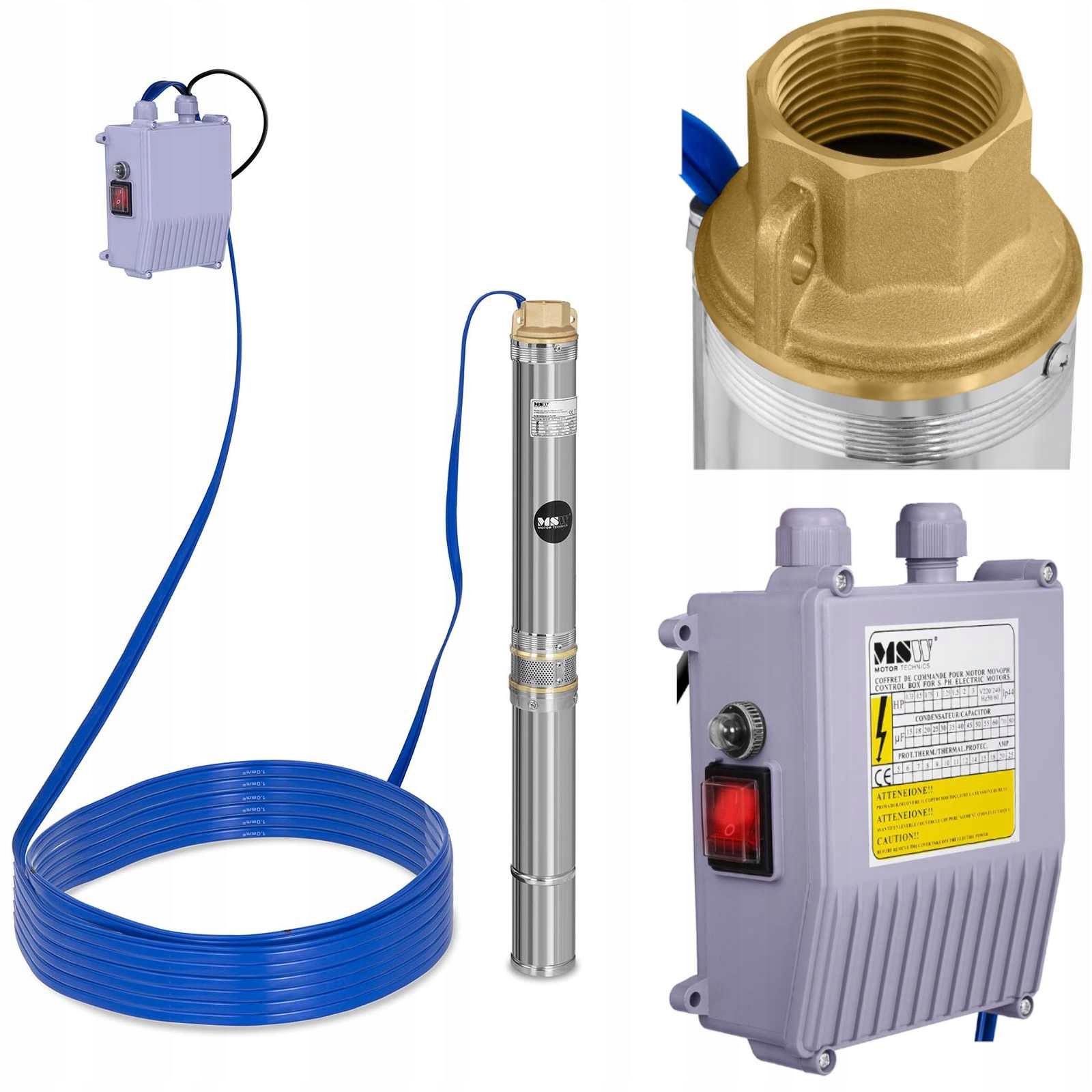 Ponorná pumpa pre hlbinnú studňu Msw 3800 L/hod. do 28 m