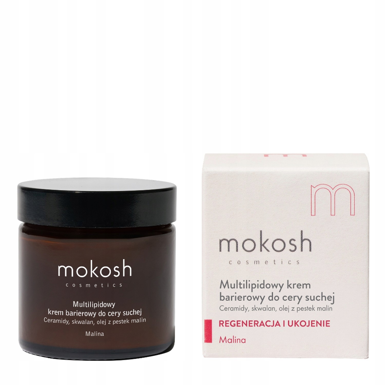 Mokosh Multilipidowy krem barierowy do cery suchej Malina, 60ml