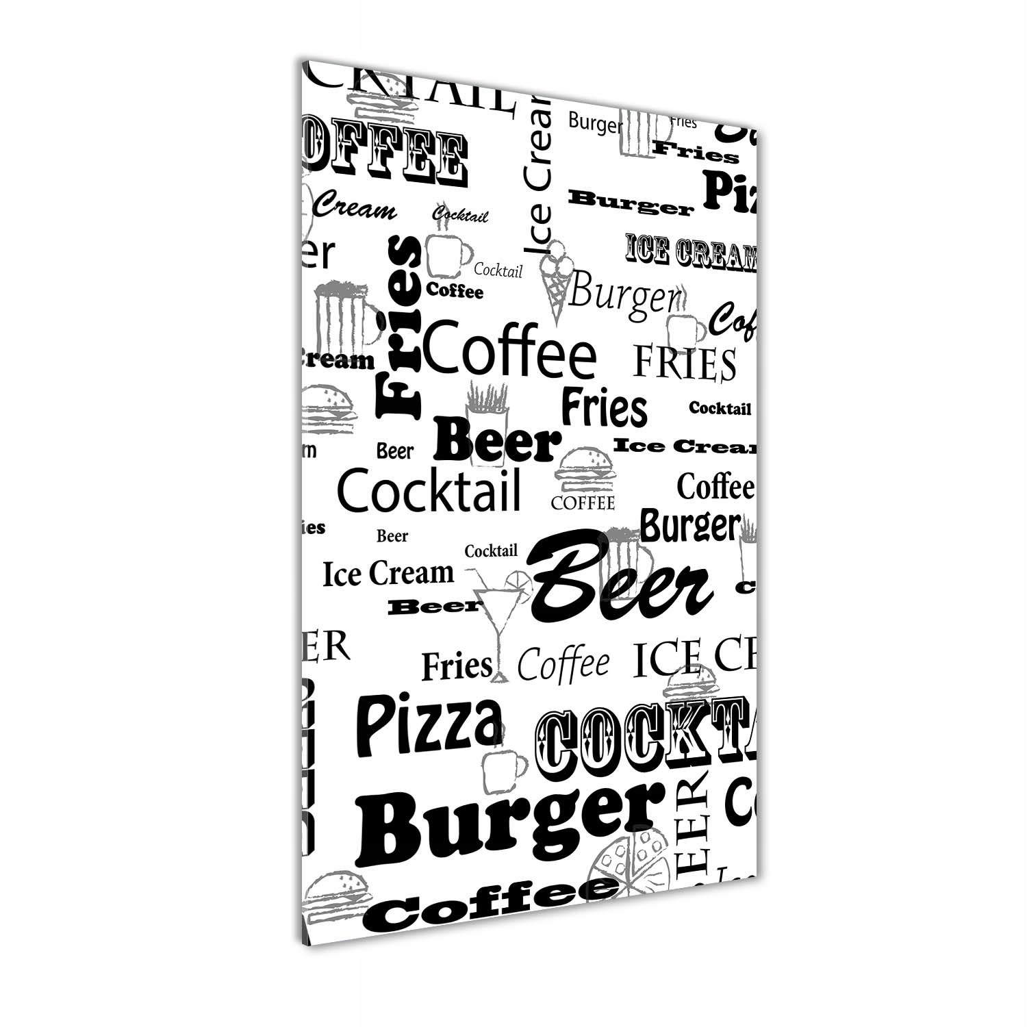 Fotoobraz na skle Menu v restauraci 50x100 cm