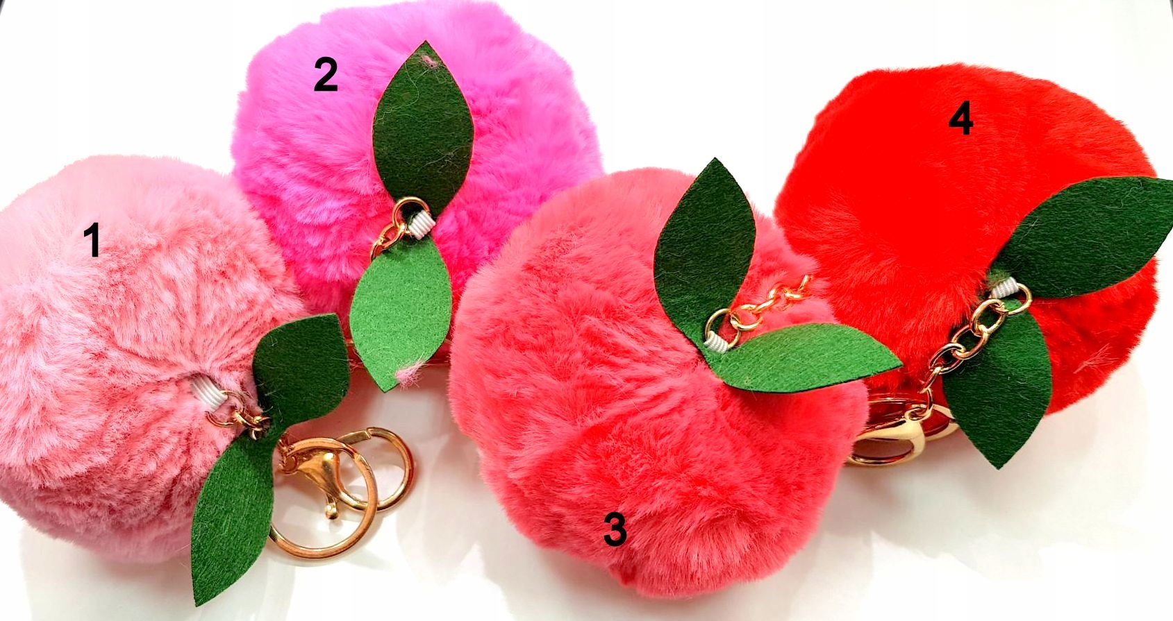 

Brelok Puszek Duży Futerko Kolory Jabłuszko